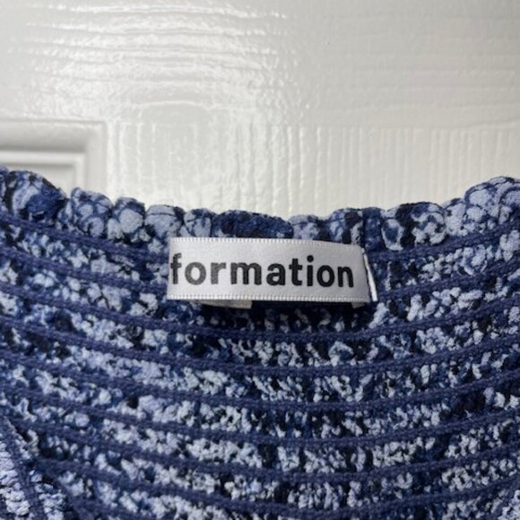 Reformation Rosamund Blue Snake Print Smocked Midi Dress Size Medium - Picture 8 of 8